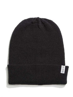 Bonnet Guess Elliot Patch Homme Noir | 40951-UWBO