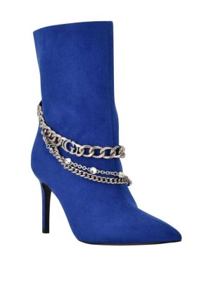 Bottines Guess Dasilda Chain Femme Bleu | 93071-CKUA