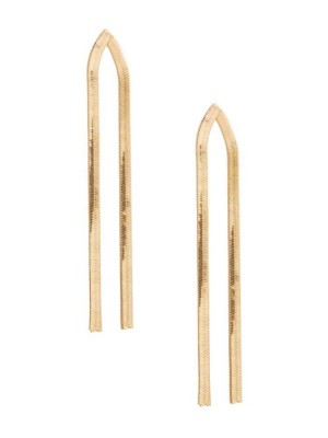 Boucles d'Oreilles Guess 14KT Plated Snake Chain Femme Doré | 68327-GNZT