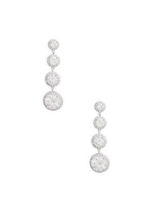 Boucles d'Oreilles Guess Cubic Zirconia Cascading Femme Argent | 12930-JTAB