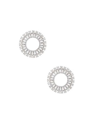 Boucles d'Oreilles Guess Cubic Zirconia Round Femme Argent | 65927-TPOV