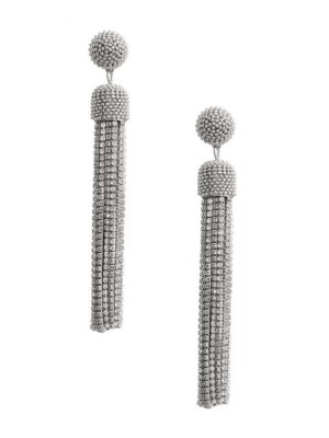 Boucles d'Oreilles Guess Cubic Zirconia Tassel Femme Argent | 07951-JBHN