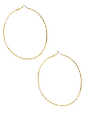 Boucles d'Oreilles Guess Gold-Tone Oversized Hoop Femme Doré | 45021-ECTK