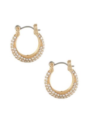 Boucles d'Oreilles Guess Gold-Tone Rhinestone Set Femme Doré | 73196-AZML