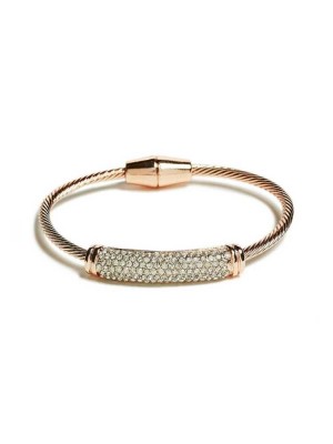 Bracelet Guess Twisted Magnetic Femme Rose Doré | 09853-KNMJ