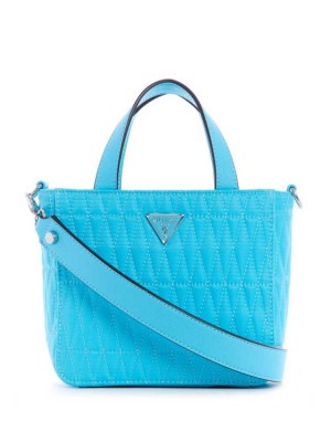 Cabas Guess Layla Mini Femme Turquoise Clair | 23498-KIJC