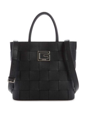 Cabas Guess Liberty City Shopper Femme Noir | 26175-QYXC