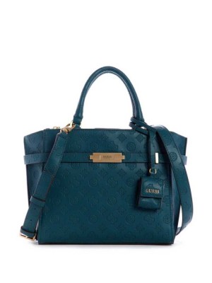 Cartable Guess Bea Society Femme Vert Foncé | 70369-VKSG