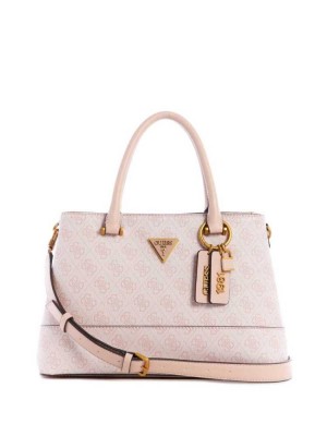 Cartable Guess Cordelia Logo Luxury Femme Rose Blanche | 80514-FWAZ