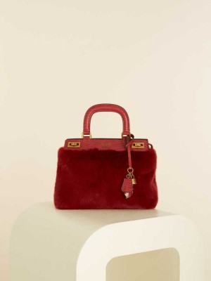 Cartable Guess Katey Luxe Femme Rouge | 25803-OGMU