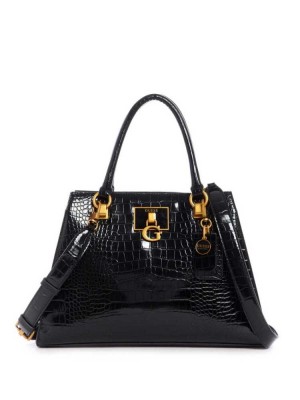 Cartable Guess Stephi Croc Girlfriend Femme Noir | 41360-AXTK