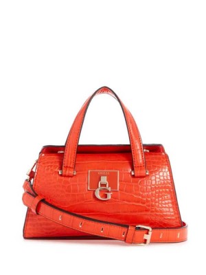 Cartable Guess Stephi Croc Mini Femme Marron | 50891-NJFD