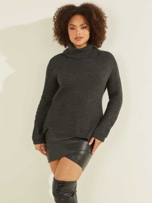 Chandails Guess Doni Turtleneck Femme Grise Foncé | 10624-AXYH