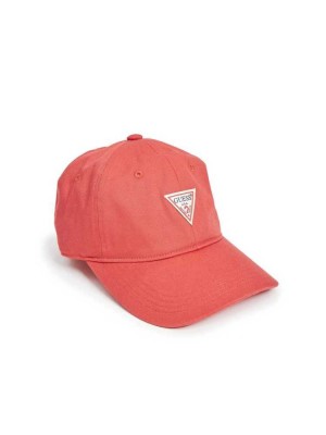 Chapeaux Guess Logo Baseball Femme Rouge | 32659-KGHS