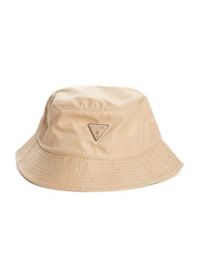 Chapeaux Guess Logo Emblem Nylon Bucket Femme Marron | 18026-GCUJ