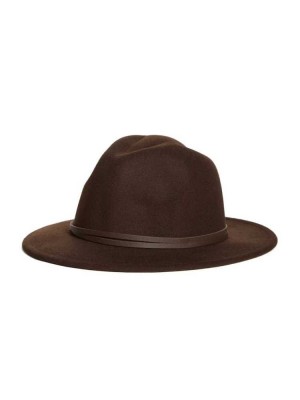 Chapeaux Guess Vickie Larges Brim Femme Marron | 18267-PFDS