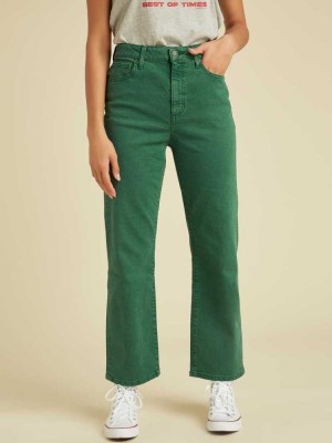 Jean Guess Originale Cropped Mom Femme Vert Lavage | 68501-MZDF