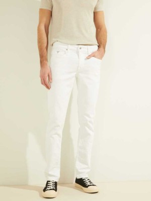 Jean Guess Slim Tapered Homme Blanche | 74963-YUOJ