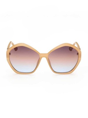 Lunette de Soleil Guess Oversized Geometric Logo Femme Rose Clair | 37645-KYJN