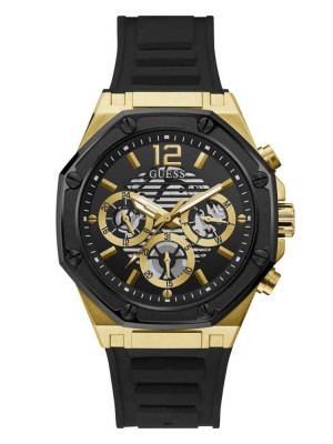 Montre Guess Black And Gold-Tone Multifonction Homme Multicolore | 63174-RMEI