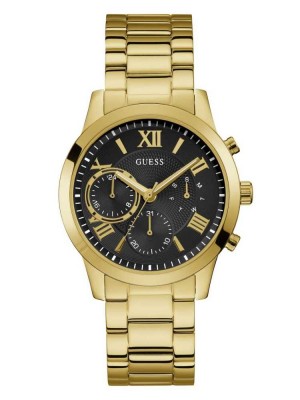 Montre Guess Black and Gold-Tone Chronographe Femme Doré | 13967-WHLK