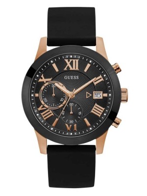 Montre Guess Black and Rose Gold-Tone Multifonction Homme Noir | 16894-HEYI