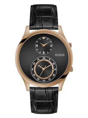 Montre Guess Dos Rose Gold-Tone and Black Multifonction Homme Multicolore | 49017-NVMC