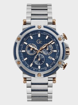 Montre Guess Gc Silver-Tone and Blue Chronographe Homme Multicolore | 43905-NIFG