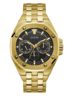 Montre Guess Gold-Tone And Black Multifonction Homme Doré | 68571-NWUL