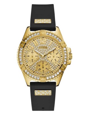 Montre Guess Gold-Tone And Black Multifonction Femme Noir | 47602-PNHV