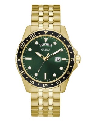 Montre Guess Gold-Tone And Green Sport Homme Multicolore | 12043-AOZL