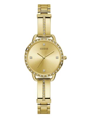 Montre Guess Gold-Tone Crystal Analog Femme Multicolore | 89601-MDUS