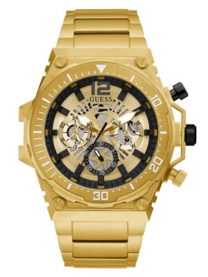 Montre Guess Gold-Tone Exposed Dial Multifonction Homme Multicolore | 68903-NTQB