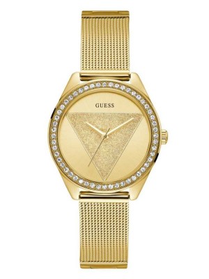 Montre Guess Gold-Tone Logo Analog Femme Doré | 30491-UQNT