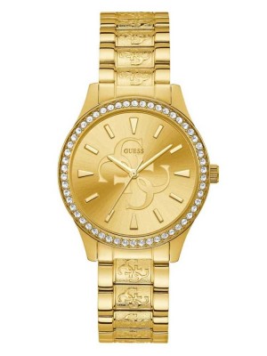 Montre Guess Gold-Tone Quattro G Analog Femme Doré | 37540-PJAO