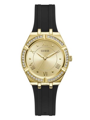 Montre Guess Gold-Tone and Black Analog Femme Noir | 56783-LUDE