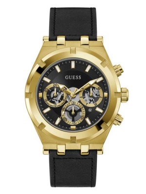 Montre Guess Gold-Tone and Cuir Multifonction Homme Multicolore | 95420-ZRMP