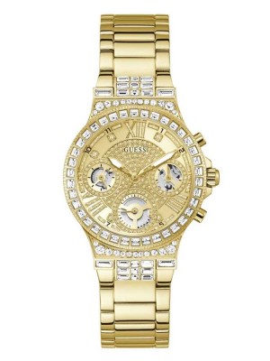 Montre Guess Gold-Tone and Rhinestone Multifonction Femme Multicolore | 24059-NAUB