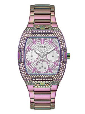 Montre Guess Iridescent Rhinestone Multifonction Femme Multicolore | 92843-OIGV