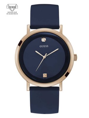 Montre Guess Navy and Rose Gold-Tone Analog Homme Bleu | 42356-SKVL