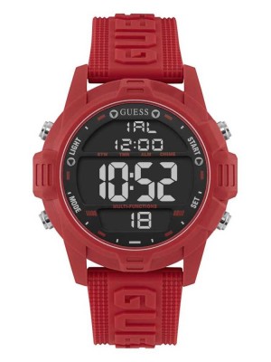 Montre Guess Oversized Red Silicone Analog and Digital Homme Rouge | 68730-WHUZ