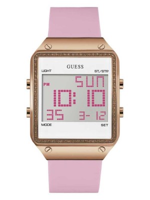 Montre Guess Pink and Rose Gold-Tone Digital Femme Rose | 32471-MZOL