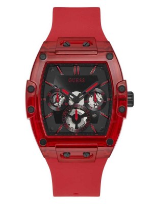 Montre Guess Red Plastic and Silicone Multifonction Homme Multicolore | 54762-MKPV