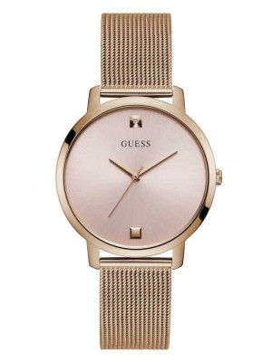 Montre Guess Rose Gold-Tone And White Diamond Analog Femme Multicolore | 14370-KPQD