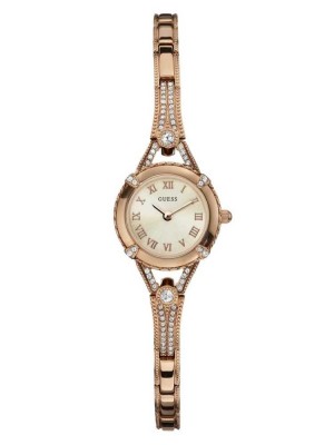 Montre Guess Rose Gold-Tone Petite Crystal Femme Bleu Royal | 64087-REFL