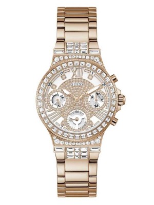 Montre Guess Rose Gold-Tone and Rhinestone Multifonction Femme Multicolore | 70865-BQYS