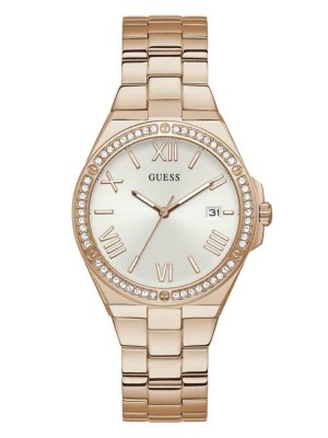 Montre Guess Rose Gold-Tone and Rhinestone Analog Femme Multicolore | 28971-KJQB