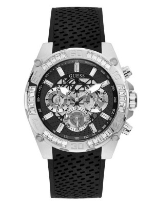 Montre Guess Silver-Tone And Black Tachymeter Homme Multicolore | 26893-FATW