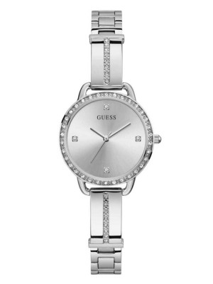 Montre Guess Silver-Tone Crystal Analog Femme Multicolore | 73256-ZVBG