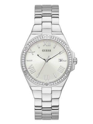 Montre Guess Silver-Tone and Rhinestone Analog Femme Multicolore | 26910-JLMX